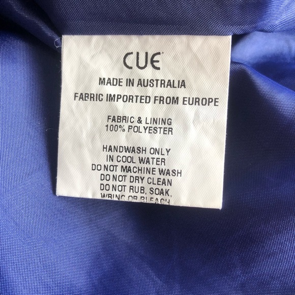 🌿 CUE 🌿 women’s navy blue sleeveless fit and flare dress size 12 - Picture 7 of 8